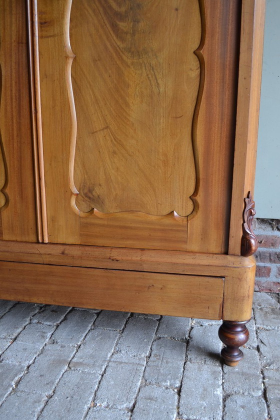 Image 1 of Antique Mahogany Wooden Biedermeier Maid's Cupboard