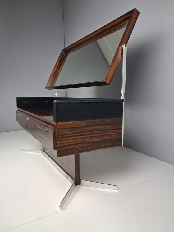 Image 1 of Vintage Franse Kaptafel met Spiegel, Jaren 70
