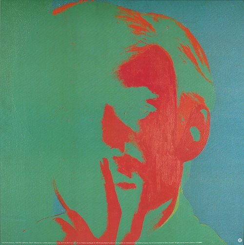 Image 1 of Andy Warhol--Color offset lithograph Self-portrait