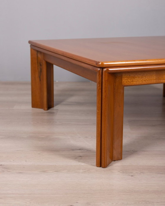 Image 1 of Vintage houten salontafel "Mou" uit de jaren 70, ontworpen door Afra en Tobia Scarpa voor Molteni.