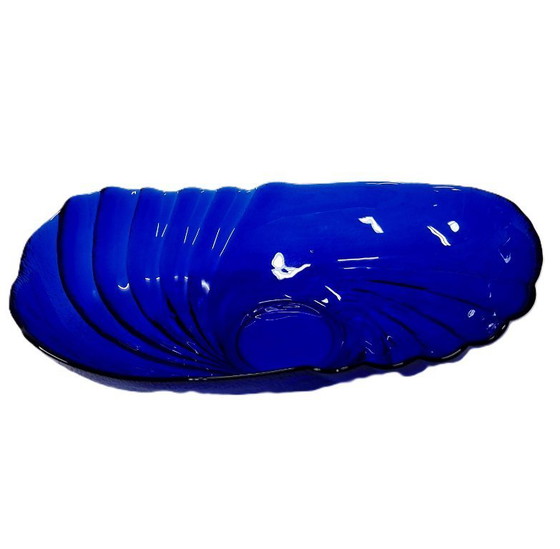 Image 1 of Vintage cobalt glass nuts, candy bowl 