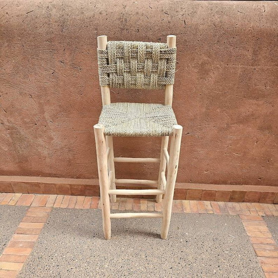 Sgabello fatto a mano 100cmx35cm – Sgabelli da bar, Pelle, Legno, Bohemian (photo 2 of 6)