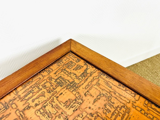 Image 1 of Mesa de centro escandinava de teca y cobre, 1960