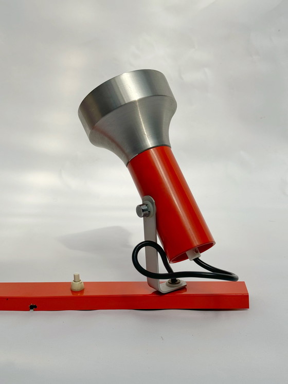 Image 1 of Vintage Oranje wandlamp, Duits design, dubbele spot | jaren 70