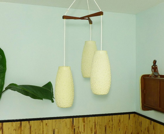 Vintage cascade lamp, 1960s bubble beehive lamp, mid-century pendant lamp – Wood, Plastic (photo 10 of 10)