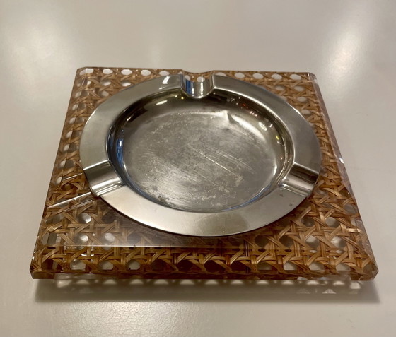 Image 1 of Plexiglas Wiener Geflecht Aschenbecher Italiaans jaren 70 
