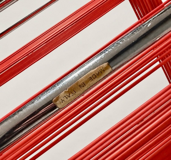 Sedia Wassily Vintage, Cordino Spaghetti Rosso, Italia, Poltrone, Cromo, Altro (foto 10 di 10)