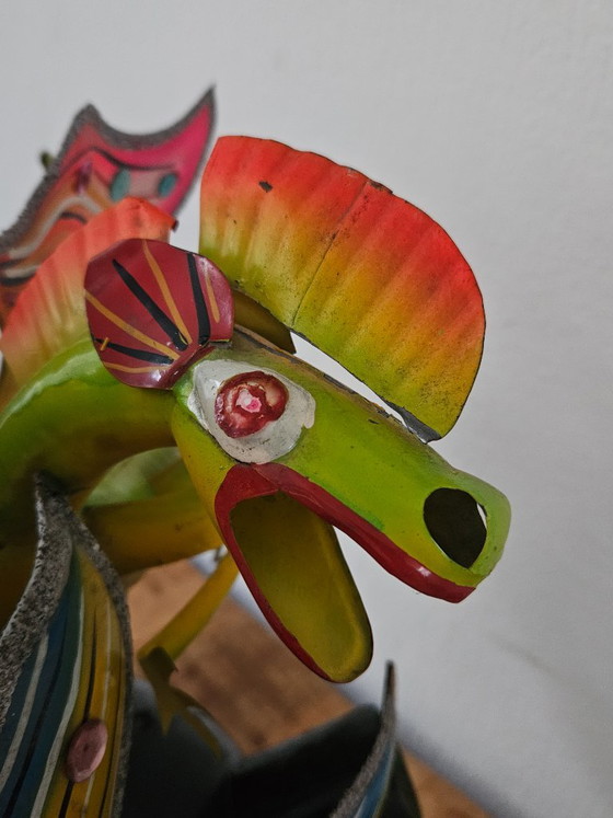 Magnifique Masque de Carnaval Diablada Bolivien Traditionnel – Objets déco, Aluminium, Autre (photo 3 of 24)