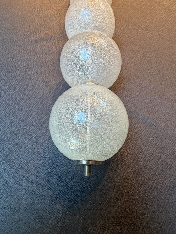 Mazzega - Carlo Nason - Ceiling Lamp - Murano Glass - Mid-Century Chandelier – Chrome (photo 9 of 10)