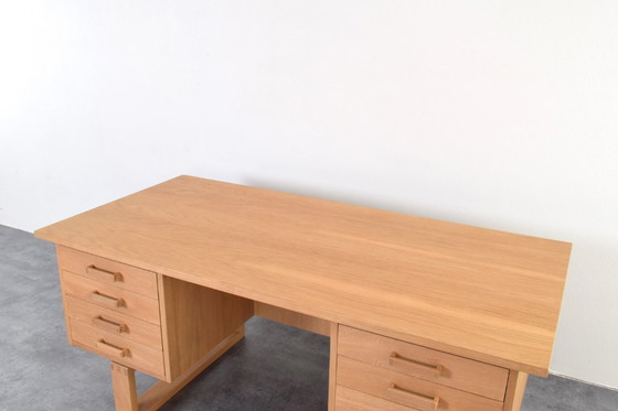 Image 1 of Scrivania Mid-Century in quercia di Torben Valeur e Henning Jensen per Dyrlund, anni '60.