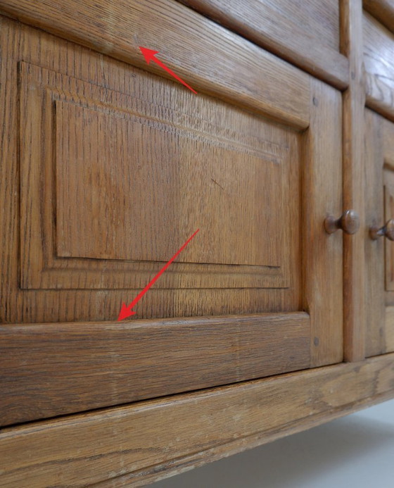 Image 1 of Credenza in stile rustico con 2 ante e 2 cassetti - anni '60