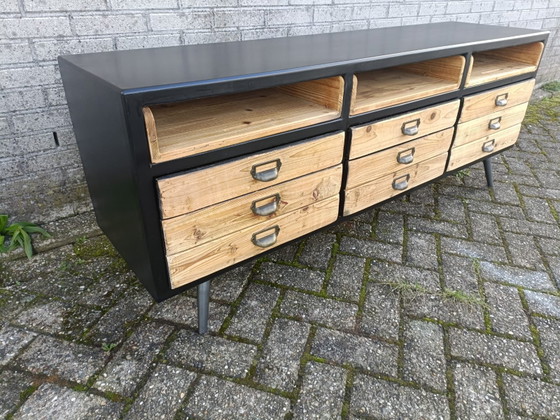 Dutchbone Sideboard Sol, Holz, Schwarz (Foto 10 von 15)