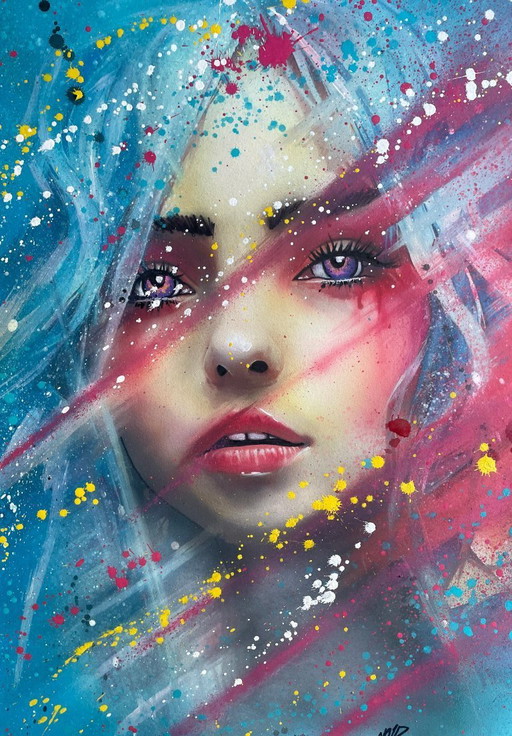 NO1R - Eternal Ethereal - Peinture d'artiste encadrée