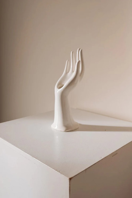 Image 1 of Vintage Porcelain Hand Catch-All Jewelry Bowl