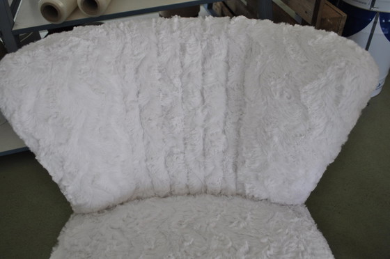 Set of White Faux Fur Cocktail Chairs – Armchairs (photo 5 of 8)