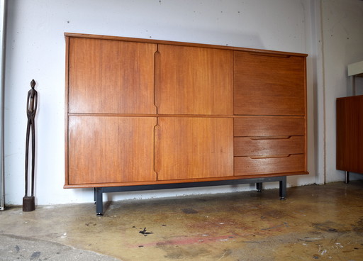 Börge Morgensen dänisches Teak-Sideboard aus den 1960er Jahren, Vintage-Highboard, Mid-Century-Stil