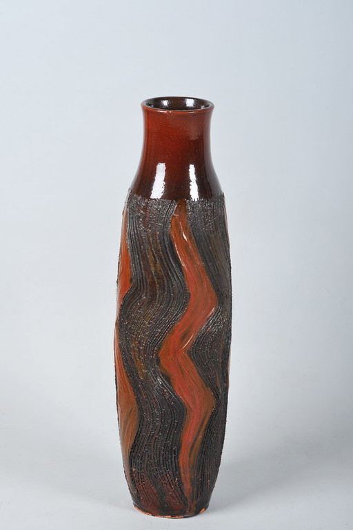 Original Mid-Century Vase, Ceramic, Well-Preserved Condition, Czech, 1950s – vazen