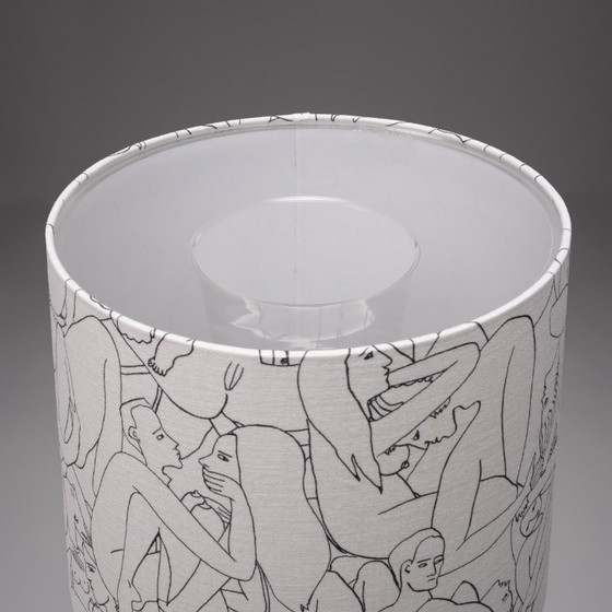 Image 1 of 2x Model 163 Table lamp with Pierre Frey shade