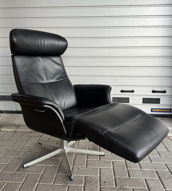 Conform Time Out Design Verstellbarer Relaxsessel, Leder, Schwarz (Foto 4 von 7)
