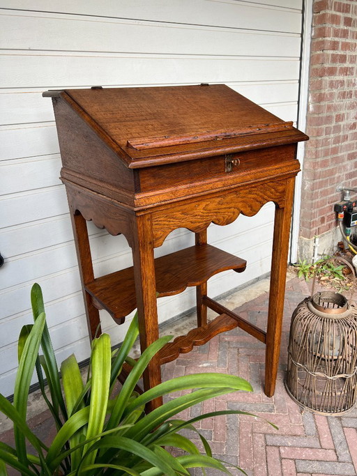 Antique Oak Secretary with Original Key (ca. 1900-1925)