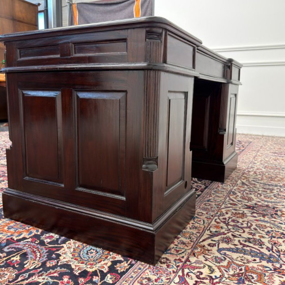 Classic English Desk Green Leather – Wood (photo 7 of 19)