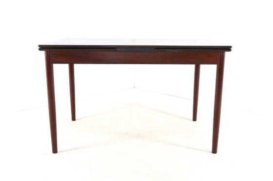 Image 1 of Palissander verlengbare rechthoekige eetkamertafel vintage 