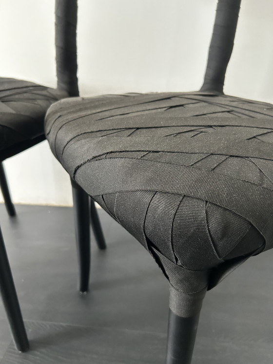 2 chaises momie Edra – Chaises de salle à manger, Metal, Textile (photo 3 of 7)
