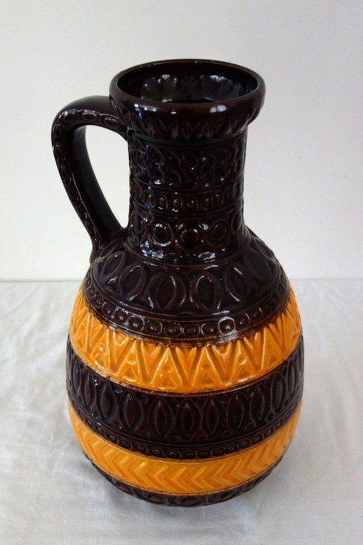 Vase de sol vintage décor Alger manufacture Bay, Allemagne 1960