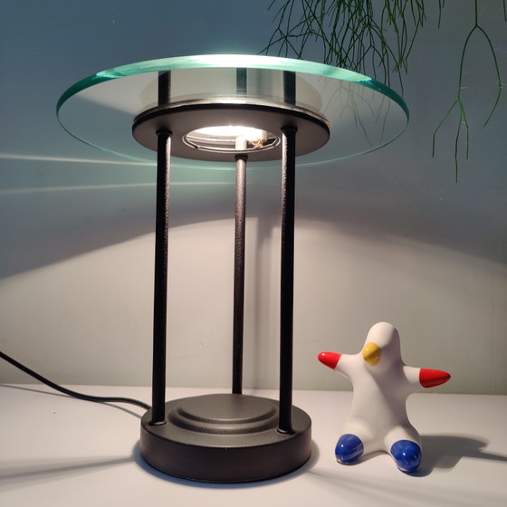 Lampada da tavolo vintage postmoderna a forma di UFO | Mors International Deventer | Stile Memphis, anni '80 (photo 5 of 14)