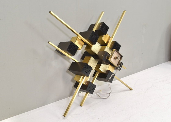 Lámpara colgante ‘Cubic’ de Gaetano Sciolari (modelo antiguo), Italia – 1968-1972 – Sciolari Lightning (photo 5 of 18)