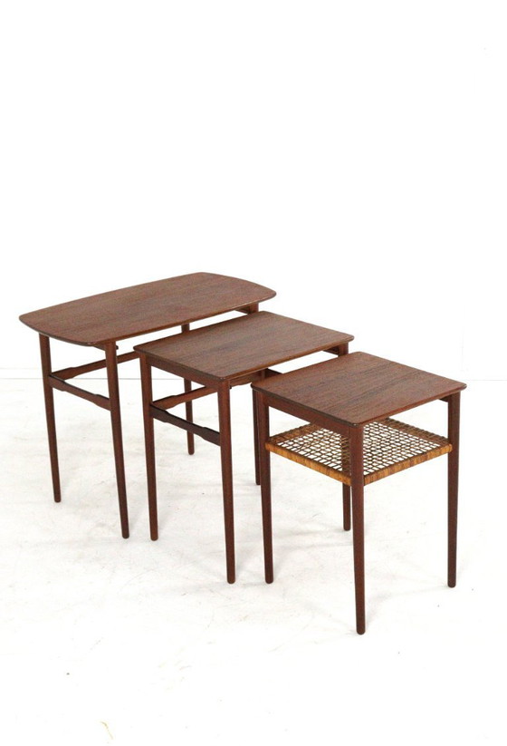 Image 1 of Set nesting tables bijzettafels Deens 'Sunds' vintage
