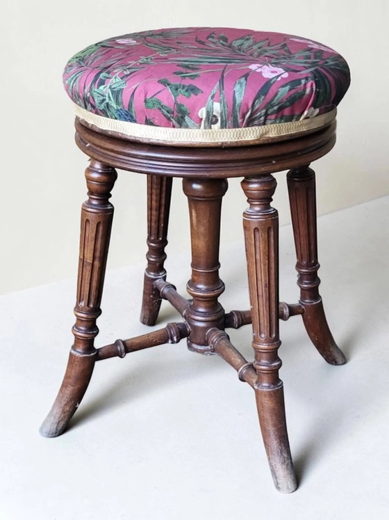 Taburete de piano Napoleón III, siglo XIX – Wood (photo 8 of 8)