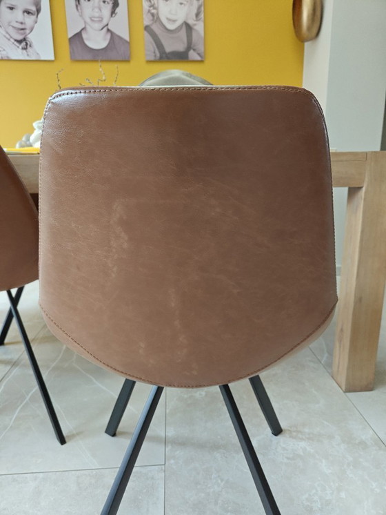 Image 1 of 7 Dutchbone cognac chairs