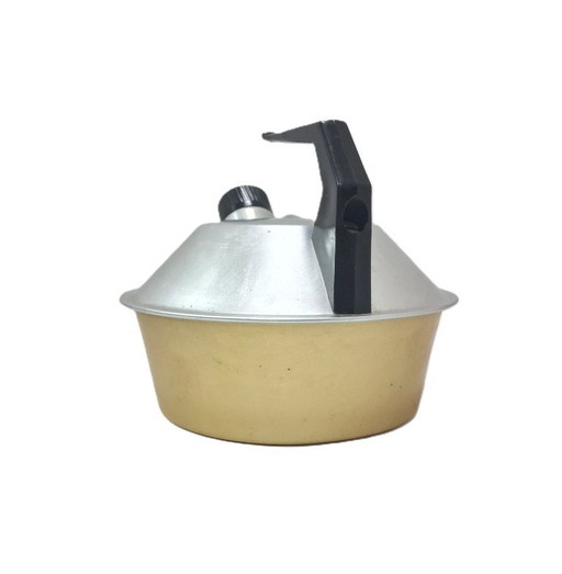 Bollitore/brocca vintage in alluminio con fischietto (Wasserkessel), inutilizzato