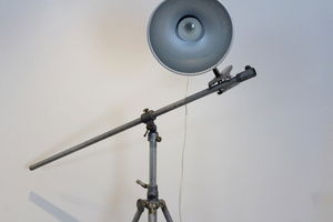 Narita and fluos industrial photo light in aluminum and brass