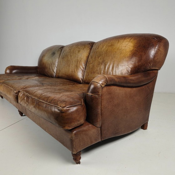 Sofá de cuero estilo Howard & Sons inglés – Siglo XX – Sofás de 3 plazas, Leather (photo 3 of 12)
