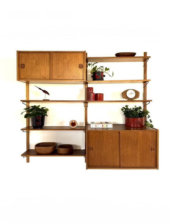 Image 1 of Vintage teakhouten wandsysteem, Kurt Østervig ‘60