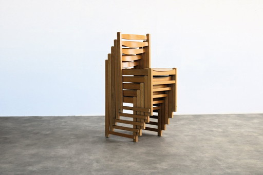 5x vintage chairs | stacking chairs | 60s | Swedish