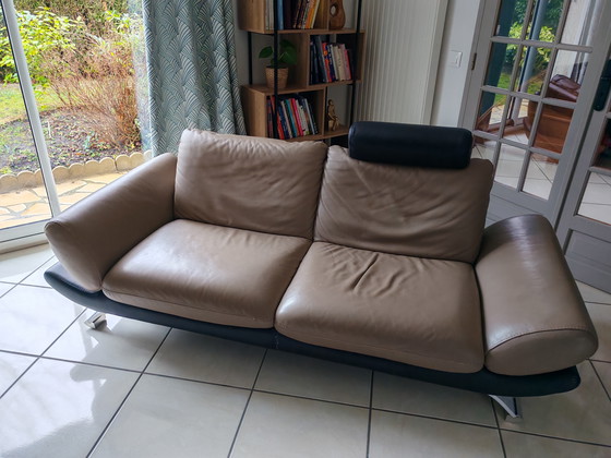 Image 1 of Sofá de cuero de 3 plazas