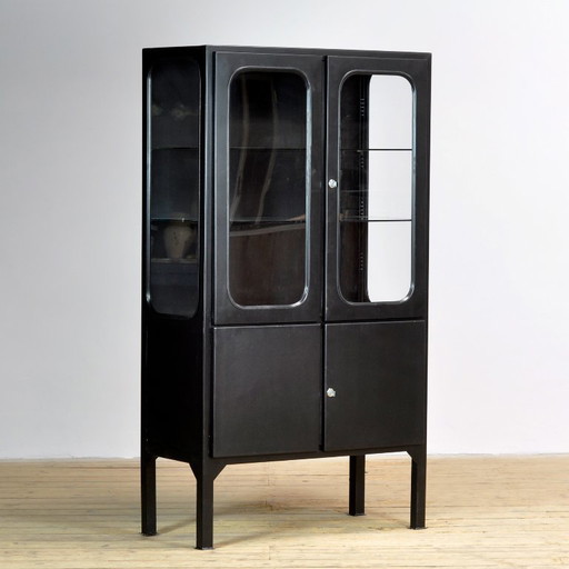 Gabinete médico antiguo, década de 1970. – kasten, Glass, Metal