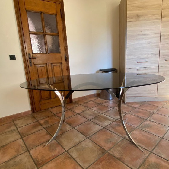 Image 1 of Boris Tabacoff table for CHRISTOFLE. 1970. Space age.