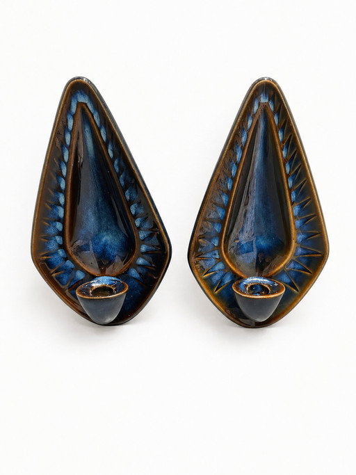 MUSEUM QUALITY – Pair of Large (L) Søholm 3351 Wall Sconces by Einar Johansen (1960s)