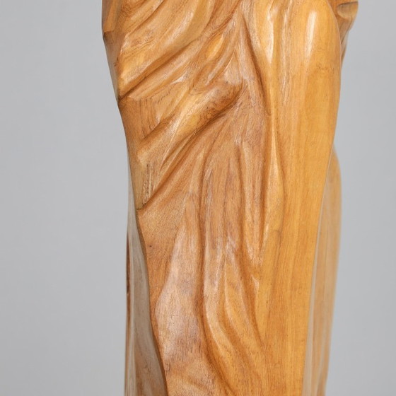 Image 1 of Sculpture monumentale en chêne sculpté à la main, Belgique, années 1970