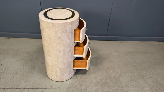 Image 1 of Vintage tessellated stone sideboard chest of drawers by Maitland Smith, 1980s