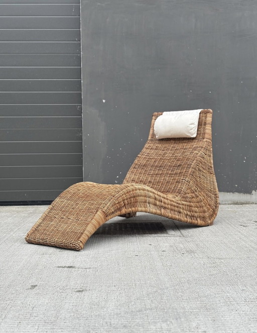 Rattan-Loungesessel von Karl Malmvall