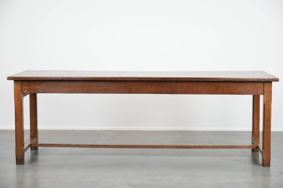 Image 1 of Large antique French farm dining table for 6 to 8 people