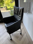 Chaise Montis Chaplin en cuir de buffle