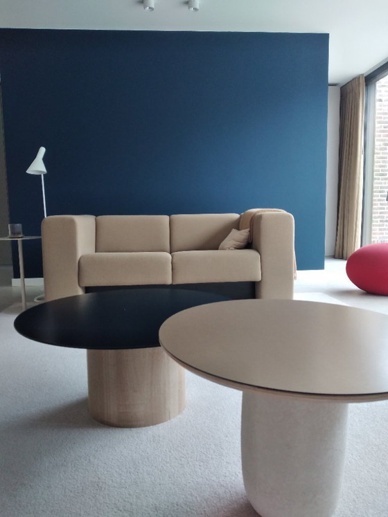 Image 1 of Side table with frosted glass tabletop 80 cm