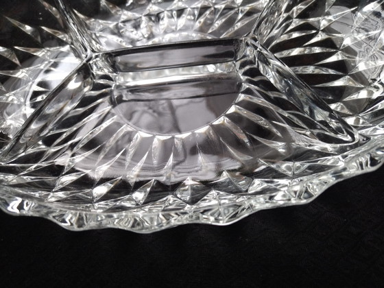 Image 1 of Compartmented crystal serving dish