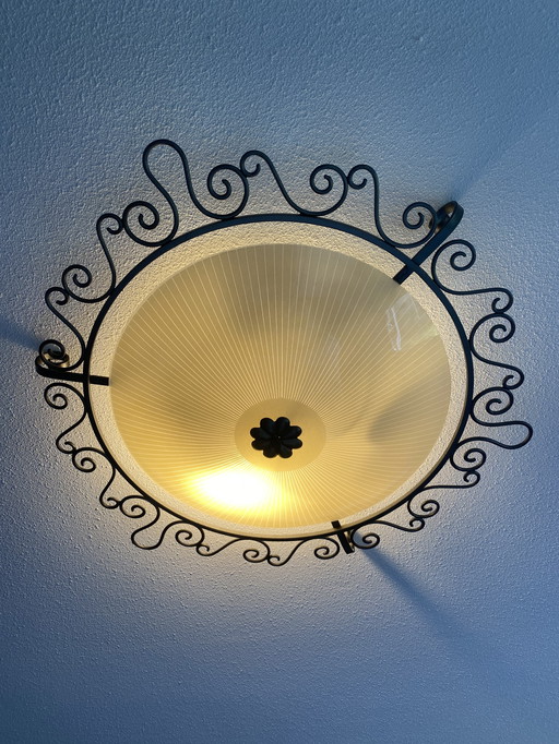 Vintage glazen Plaffoniere jaren 60